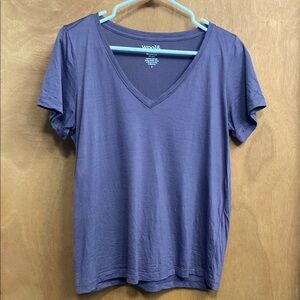 Wool& Women's Purple V-Neck Top